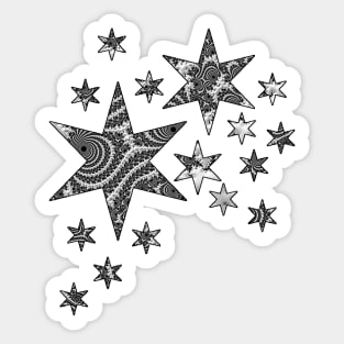 Fractal Hunter Stars Sticker